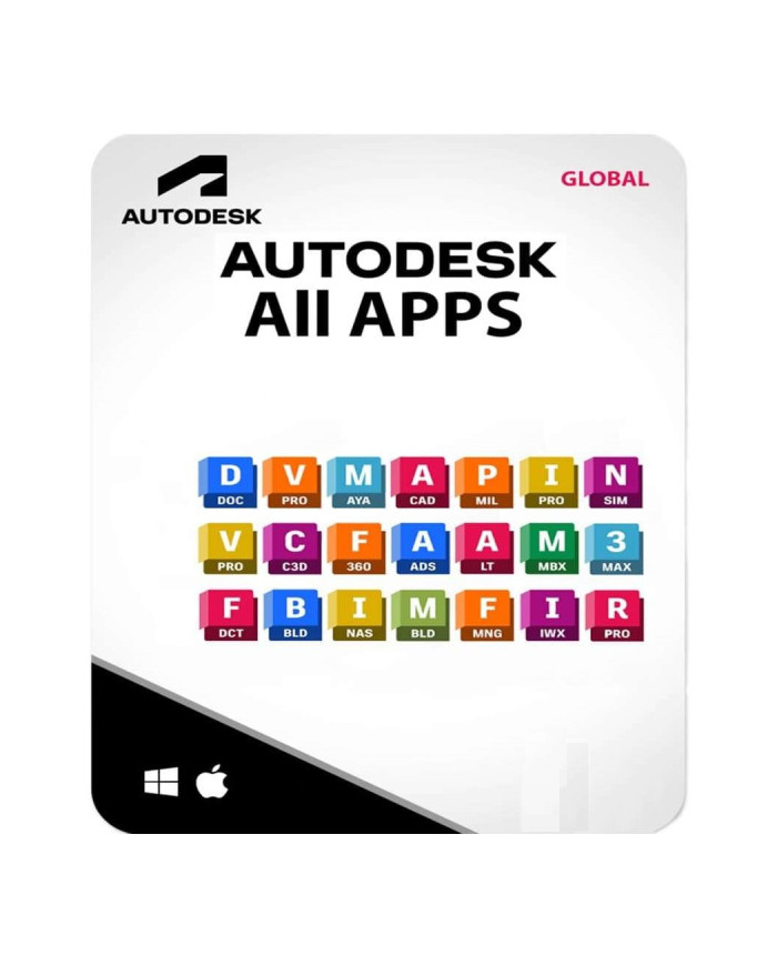 Autodesk All Apps (Wszystkie aplikacje) Win/Mac - 1 Rok - Prywatne konto