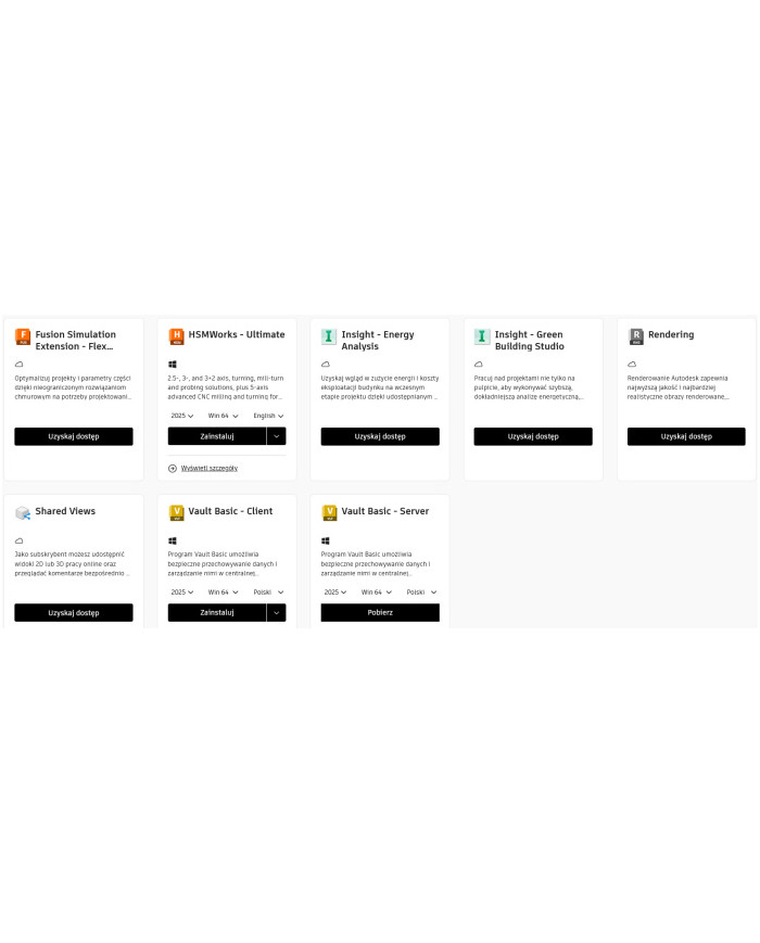 Autodesk All Apps (Wszystkie aplikacje) Win/Mac - 1 Rok - Prywatne konto