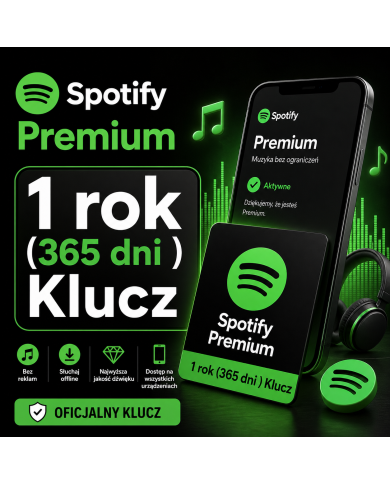 Spotify Premium - 1 rok (365 dni) Klucz