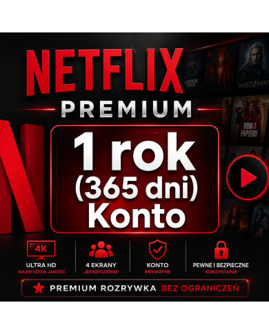 Netflix Premium - 1 rok (365 dni) Konto