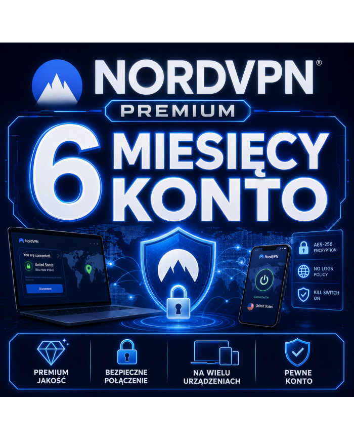 NordVPN Premium - 6 Miesięcy Konto
