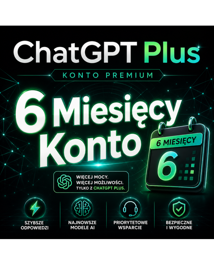 ChatGPT Plus - 6 Miesięcy Konto