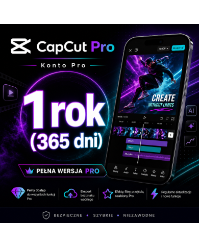 CapCut Pro - 1 Rok (365 dni) Konto