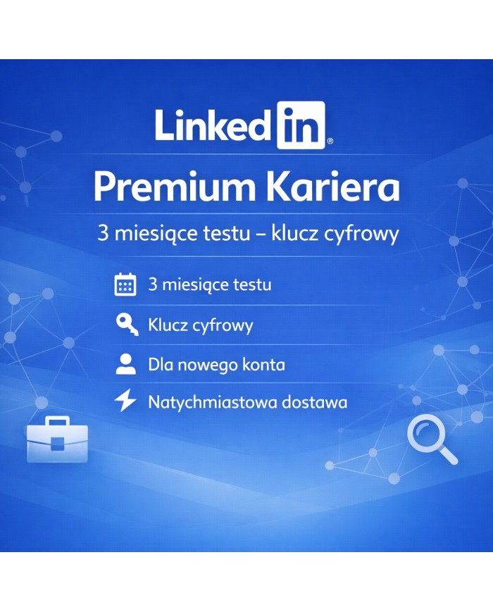 LinkedIn Premium Career 3-miesięczna wersja próbna - klucz cyfrowy