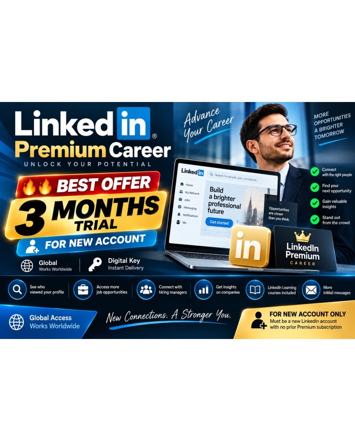 LinkedIn Premium Career 3-miesięczna wersja próbna - klucz cyfrowy