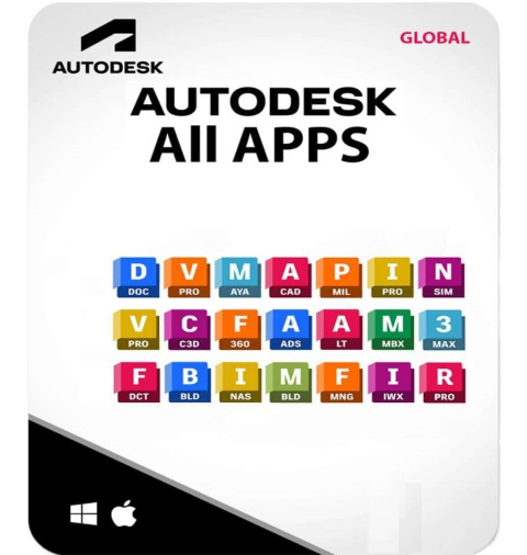 Autodesk All Apps (All Apps) Win/Mac - 1 Year - Private Account