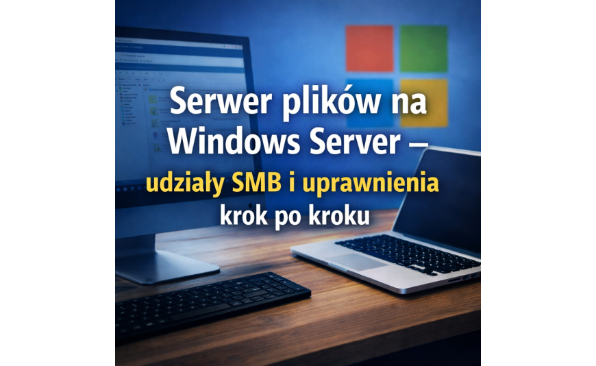 Serwer plików na Windows Server – udziały SMB i uprawnienia krok po kroku 