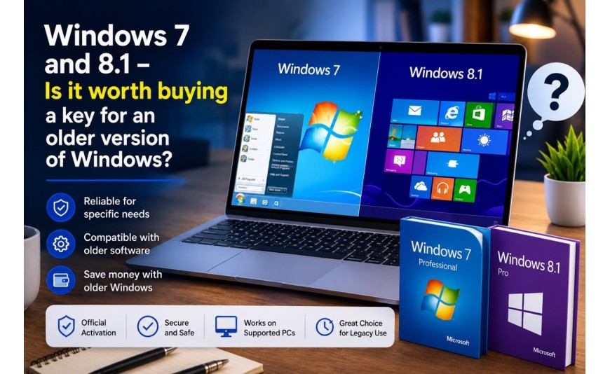 Windows 7 i 8.1 – czy warto kupić klucz do starszej wersji Windows?