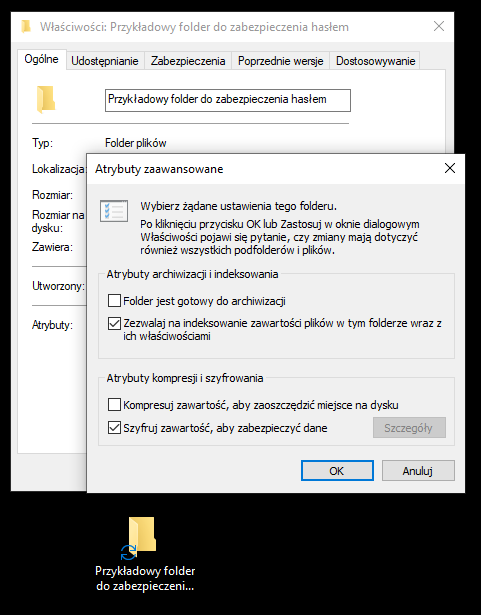 Jak zabezpieczyć folder hasłem Windows 10 2